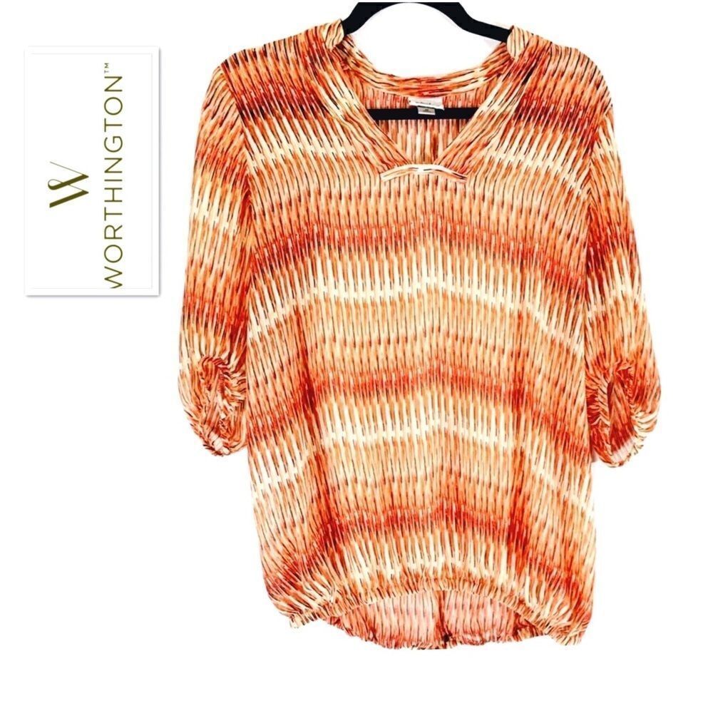 Worthington Sheer Top w/ adjustable Cami
